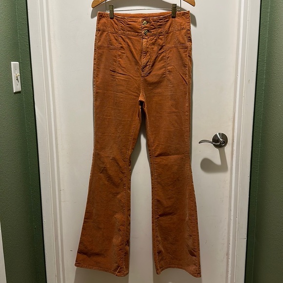 Free People Jayde cord flare jeans. Size 29 orange - Picture 3 of 7